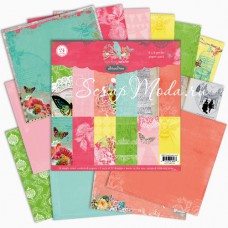 Набор Бумаги Spring Jubile, 1\2 набора, 150х150 мм., 12 листов, Pink Paislee, Коллекция 2012