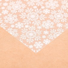 Ацетатный лист Снежинки, нанесение молочного цвета, размер 20х20см, 300 г/м, АртУзор, BU001922