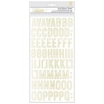 Чипборд на самоклейке Алфавит Maggie Holmes Carousel Thickers Stickers, размер упаковки 30х15см., в наборе 137 эллемента, Crate Paper DA000670