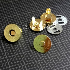 Магнитная застёжка, цвет золото, диаметр 18 мм. цена за 1 комплект,  IN000421