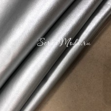 Экокожа, Светлое серебро, искусственная с металлизированным блеском, размер отреза 35х50 см., KZ000368