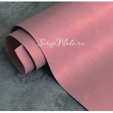Переплётный кожзам матовый II, цвет: Пепельно-розовый, отрез размером 25х70 см, тонкий, KZ000595