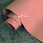 Переплётный кожзам матовый II, цвет Пудро-розовый Щербет отрез размером 25х70 см, тонкий, KZ000612