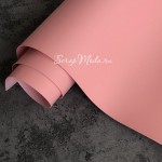 Переплётный кожзам матовый, равномерный цвет Светло-Розовый Baby, отрез размером 33х70 см, тонкий, KZ000626