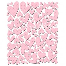 Наклейки Baby chloe PINK HEARTS, размер листа 125х150, 89 шт., Pretty Little Studio, NA000274