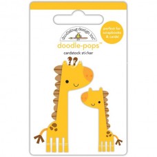 Стикер 3D  Jenny & Jojo Giraffe - At The Zoo, высота 6,4см., Doodlebug, NA000288