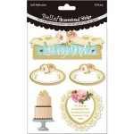 3D наклейки Bella! Wedding Glitter & Foil 3D Stickers, 5 шт., Fynmark, NA000316