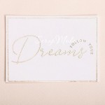 Поздравительная открытка на акварельном картоне с тиснением Dreams, 8х6 см, OT000008