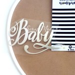 Надпись из термотрансфера Baby, пленка зеркальное серебро, размер 5,5х8 см., ZA000338