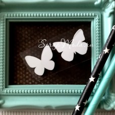 Рисунок из термотрансфера Бабочки, пленка белая матовая, размер общий 2,5см., 2 бабочки, TN000738