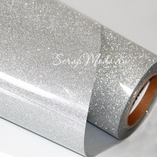 Термотрансферная пленка Silver, с фактурным эффектом металлических искрящихся блесток, размер 25х25см., TR000014
