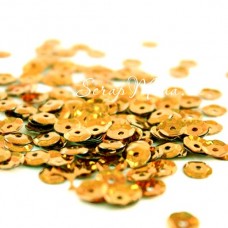 Пайетки золотые, 6 мм., 4-5 гр.., UC002377