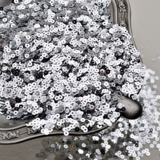 Mini Пайетки, цвет серебро, диаметр 3 мм., 10 гр.., Zlatka, UC003117