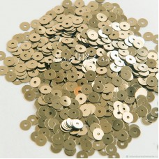 Mini Пайетки, цвет холодное золото, диаметр 3 мм., 10 гр.., Zlatka, UC003172
