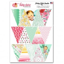 Лист Bunting Flags с картинками Baby claire, 15 шт., размер листа 125х180, Pretty Little Studio, VT000487