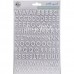 Алфавит Puffy cтикеры Simple & Sweet, Белый, высота букв 15 мм., Pinkfresh Studio, VT000930