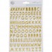 Алфавит Puffy cтикеры Simple & Sweet, Золото, высота букв 15 мм., Pinkfresh Studio, VT000931