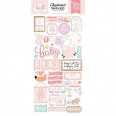 Чипборд  на самоклейки Hello Baby Girl,  размер упаковки: 30х15см., Echo Park Paper, VT000990